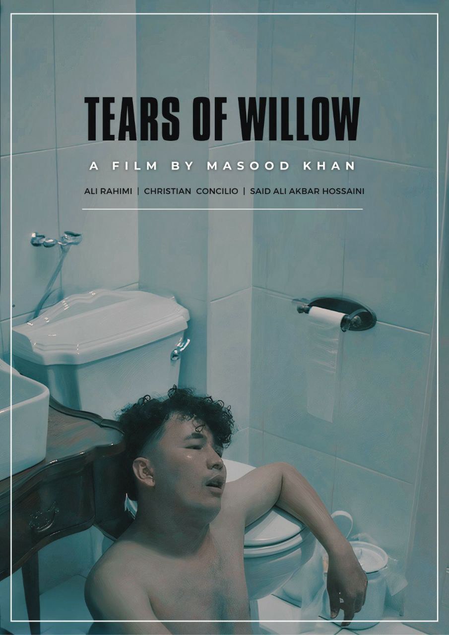 Atmospheric movie poster for a Hörspiel drama with mysterious lighting and texture